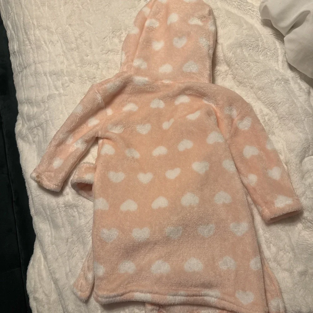 Modern Baby Hearts Bath Robe Soft 0-9 Months